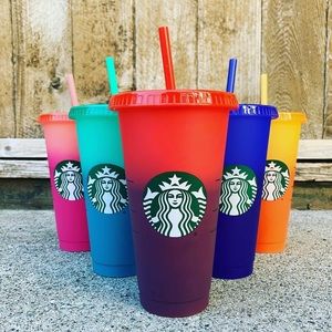 NEW Starbucks Colour Changing Cups 5 Pack Cold